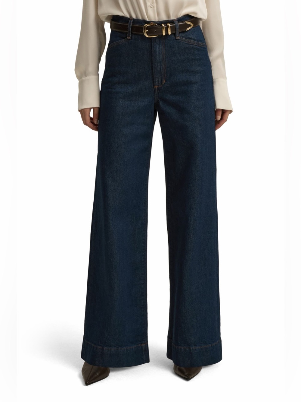 Favorite Daughter The Mischa Super High Rise Wide Leg Jeans in Pepper